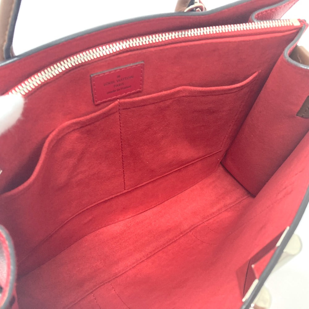 LOUIS VUITTON M42889 Monogram Very Tote MM 2-Way Tote Bag in Leather, Red