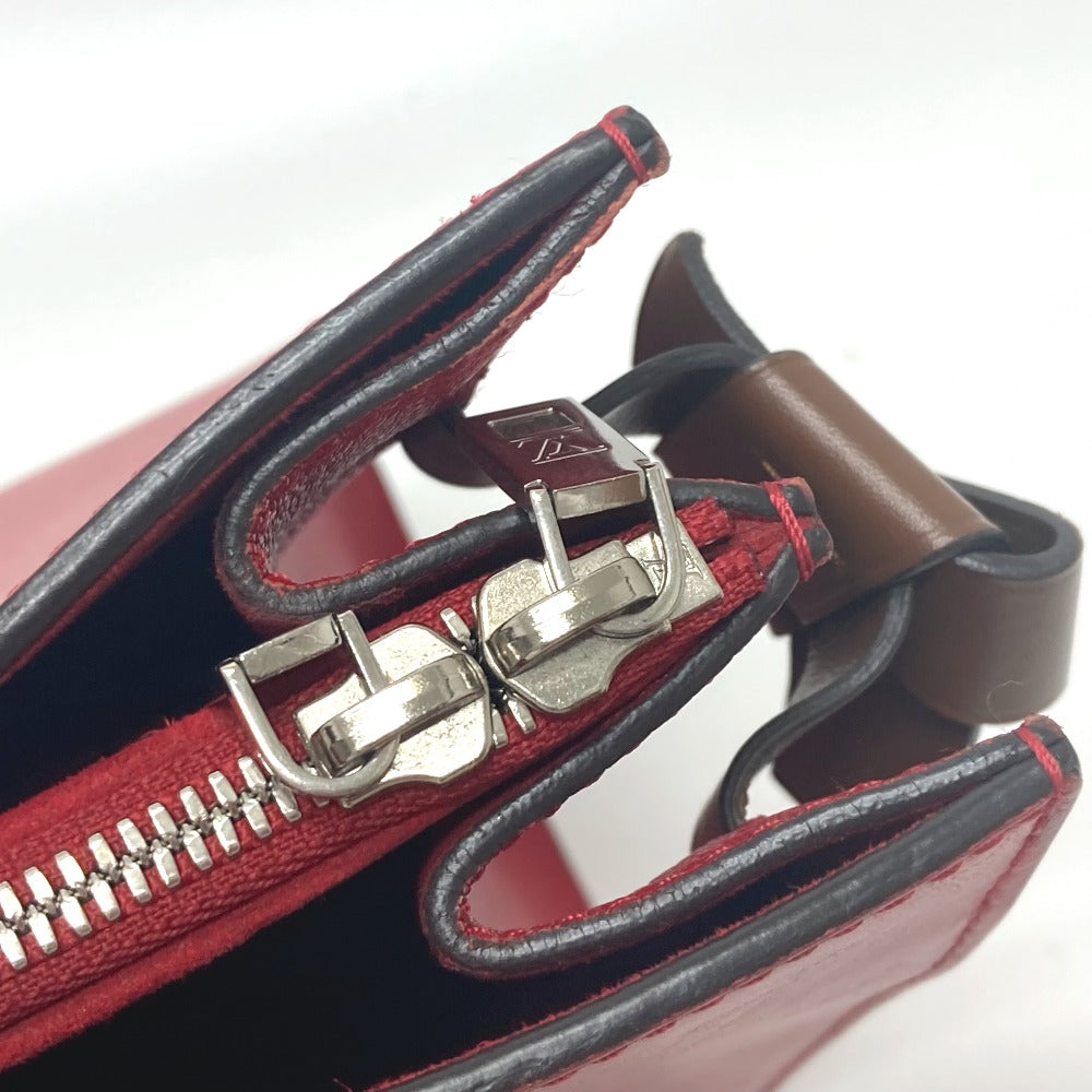 LOUIS VUITTON M42889 Monogram Very Tote MM 2-Way Tote Bag in Leather, Red