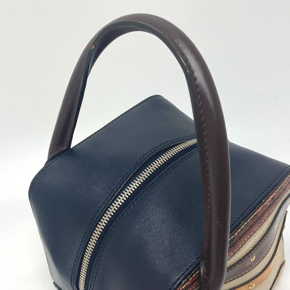 LOUIS VUITTON M52350 Trompe-l'oeil Chain 2-Way Handbag Leather Women's Black/Beige