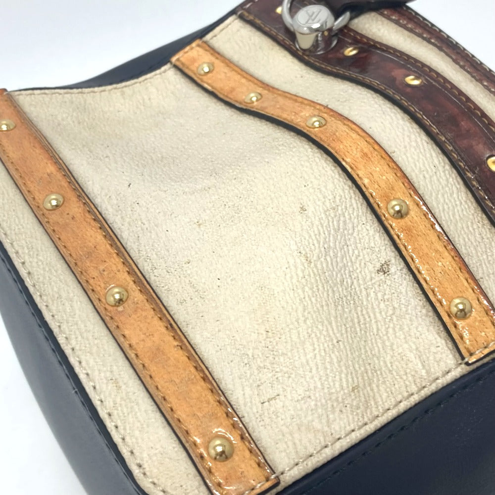 LOUIS VUITTON M52350 Trompe-l'oeil Chain 2-Way Handbag Leather Women's Black/Beige
