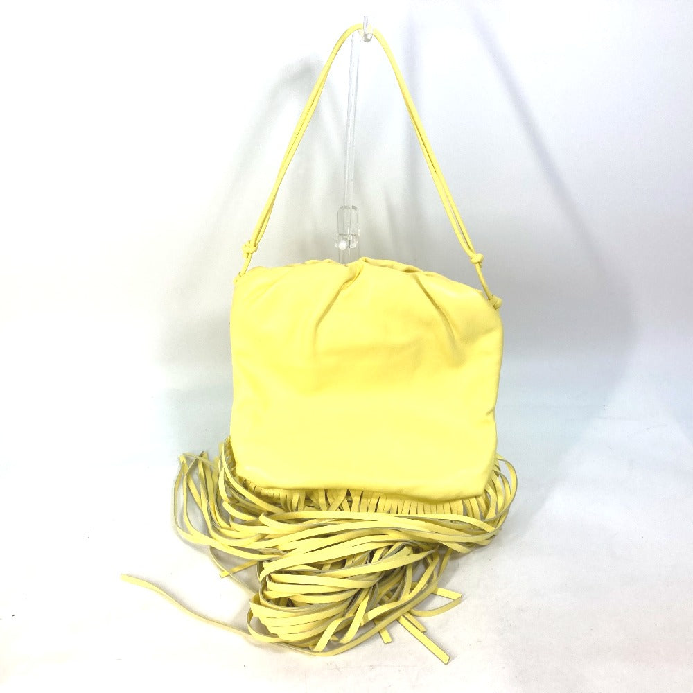 BOTTEGA VENETA 630363 The Fringe Pouch Shoulder Bag in Yellow Leather