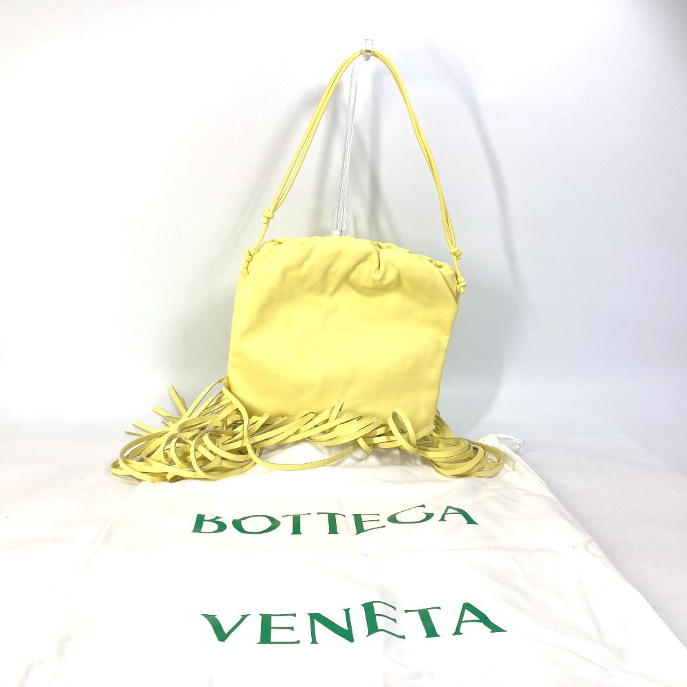 BOTTEGA VENETA 630363 The Fringe Pouch Shoulder Bag in Yellow Leather