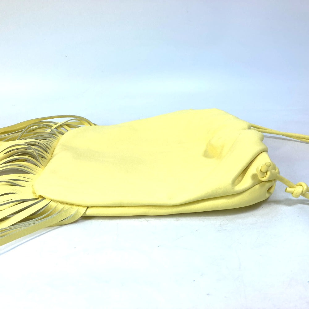 BOTTEGA VENETA 630363 The Fringe Pouch Shoulder Bag in Yellow Leather