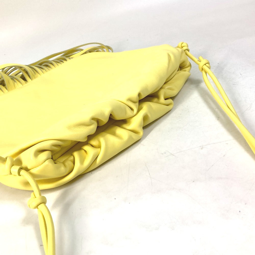 BOTTEGA VENETA 630363 The Fringe Pouch Shoulder Bag in Yellow Leather