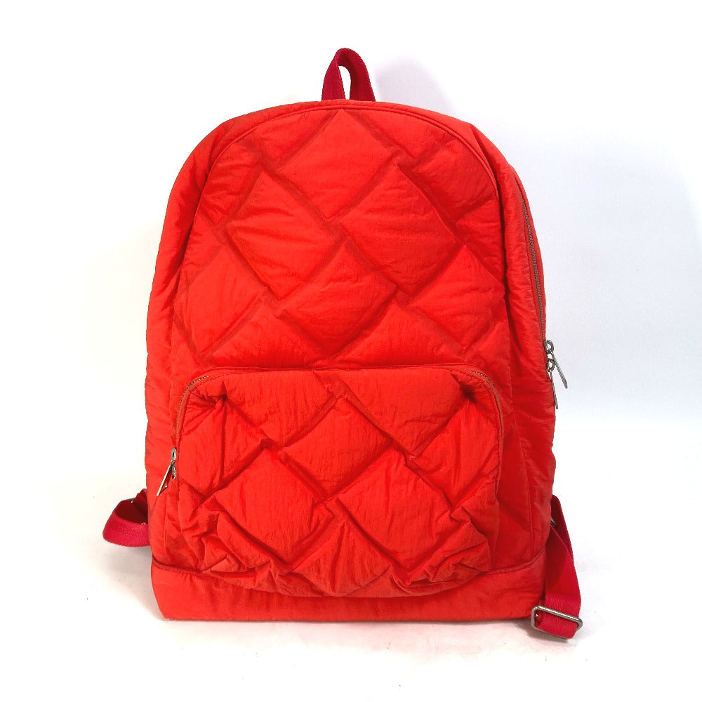 BOTTEGA VENETA 652188 Backpack, Maxi Intrecciato, Nylon, Men's, Tomato Red