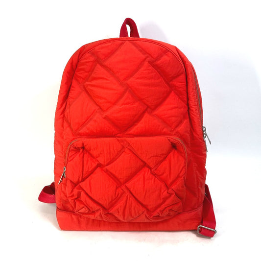 BOTTEGA VENETA 652188 Backpack, Maxi Intrecciato, Nylon, Men's, Tomato Red
