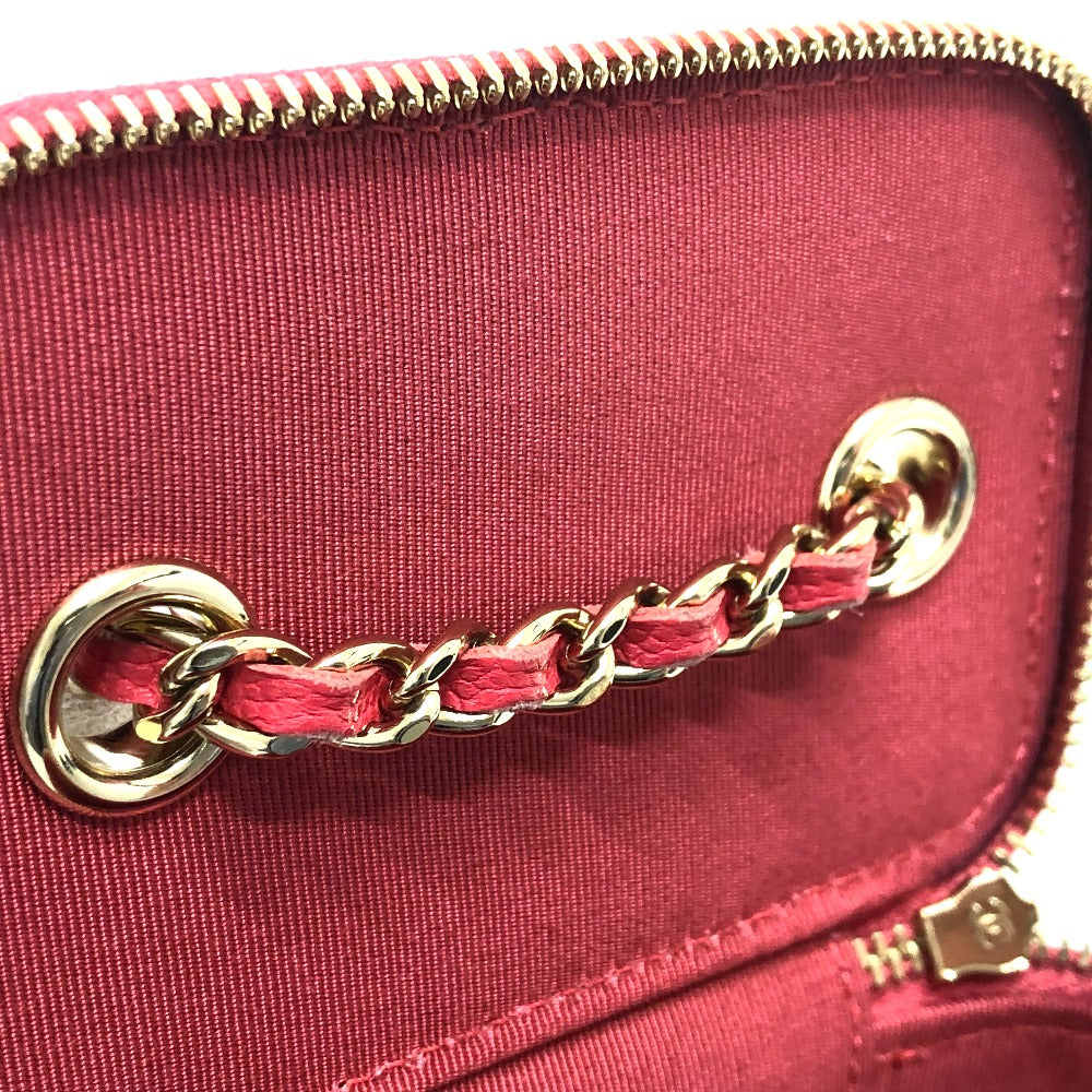 CHANEL AP1340 CC ココマーク マトラッセ ミニ バニティバッグ チェーンバッグ ショルダーバッグ キャビアスキン レディース ピンク