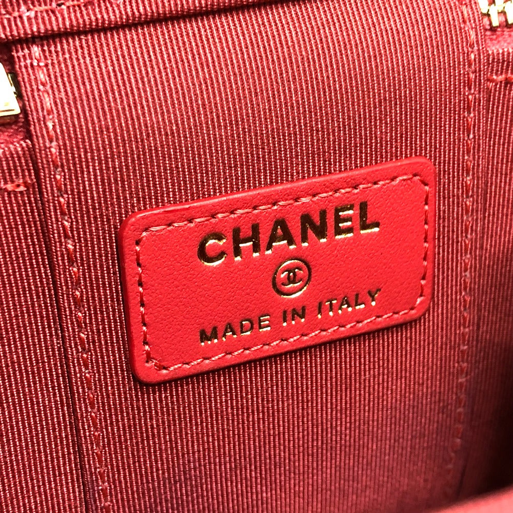 CHANEL AP1340 CC ココマーク マトラッセ ミニ バニティバッグ チェーンバッグ ショルダーバッグ キャビアスキン レディース ピンク