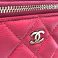 CHANEL AP1340 CC ココマーク マトラッセ ミニ バニティバッグ チェーンバッグ ショルダーバッグ キャビアスキン レディース ピンク