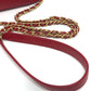 CHANEL A84452 CC Filigree Matelasse Chain Mini Shoulder Bag in Caviar Leather, Red