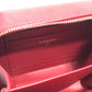 CHANEL A84452 CC Filigree Matelasse Chain Mini Shoulder Bag in Caviar Leather, Red