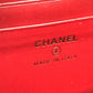 CHANEL A84452 CC Filigree Matelasse Chain Mini Shoulder Bag in Caviar Leather, Red