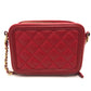 CHANEL A84452 CC Filigree Matelasse Chain Mini Shoulder Bag in Caviar Leather, Red