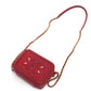 CHANEL A84452 CC Filigree Matelasse Chain Mini Shoulder Bag in Caviar Leather, Red