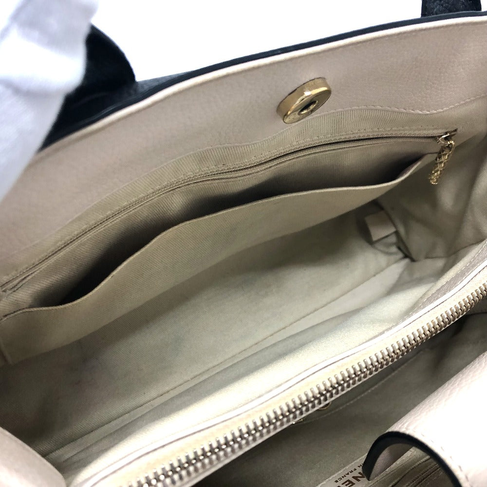 CHANEL A69930 CC Mark Executive Tote 2-Way Handbag Tote Bag Shoulder Bag Leather Women's Black