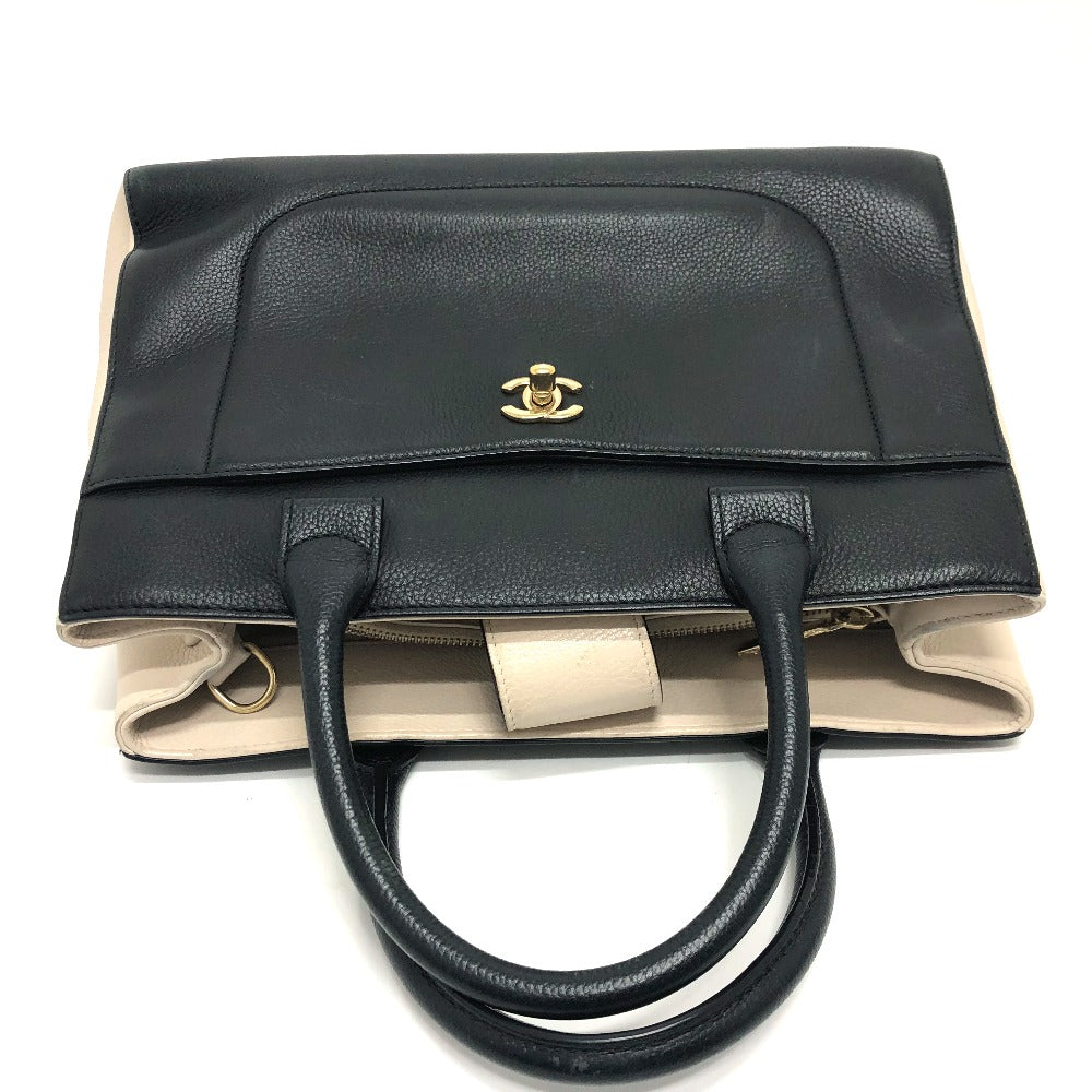 CHANEL A69930 CC Mark Executive Tote 2-Way Handbag Tote Bag Shoulder Bag Leather Women's Black