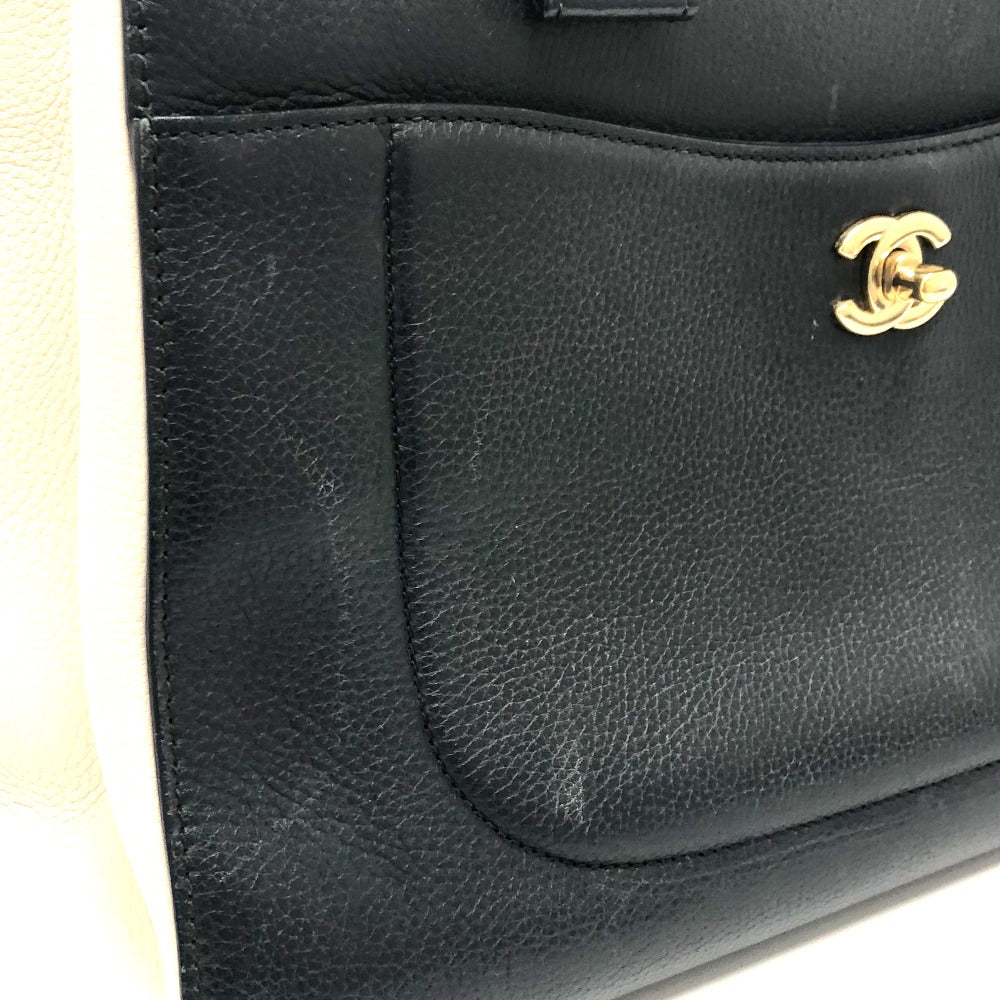 CHANEL A69930 CC Mark Executive Tote 2-Way Handbag Tote Bag Shoulder Bag Leather Women's Black