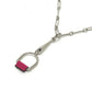 HERMES Heritage Eskettle PM Necklace Swift Women's Silver