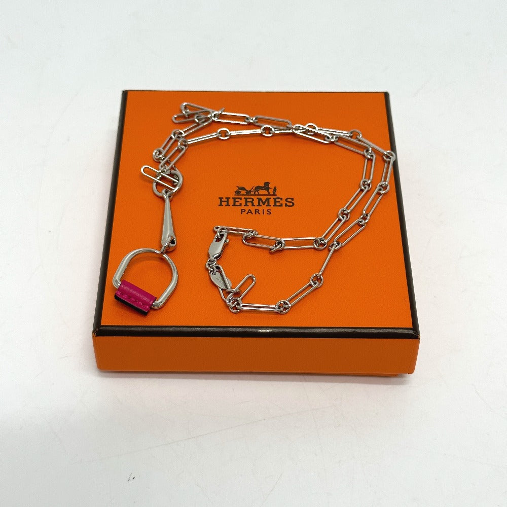 HERMES Heritage Eskettle PM Necklace Swift Women's Silver