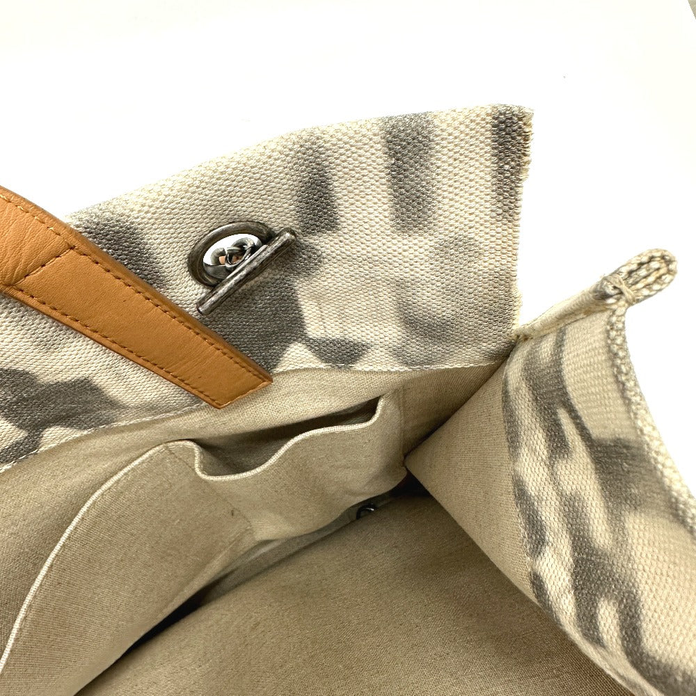 CHANEL CC Coco Mark Icon Shopping Tote, 2-Way Chain Tote Bag, Shoulder Bag, Canvas/Leather, Women's, Beige