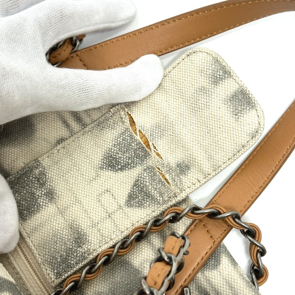CHANEL CC Coco Mark Icon Shopping Tote, 2-Way Chain Tote Bag, Shoulder Bag, Canvas/Leather, Women's, Beige
