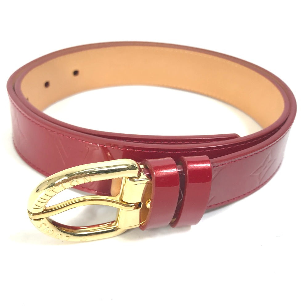 LOUIS VUITTON M6980U Monogram Vernis Santur Pants Belt, Women's Pomme d'Amour, Red