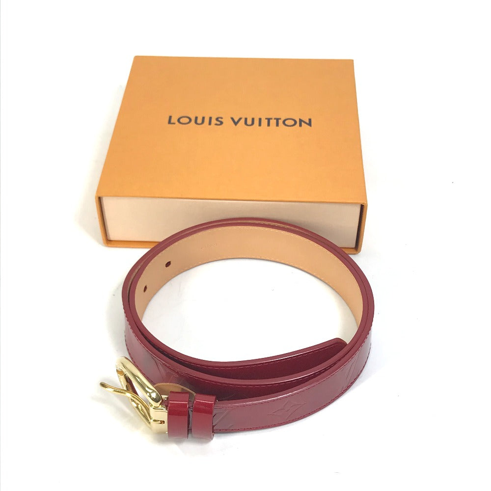 LOUIS VUITTON M6980U Monogram Vernis Santur Pants Belt, Women's Pomme d'Amour, Red