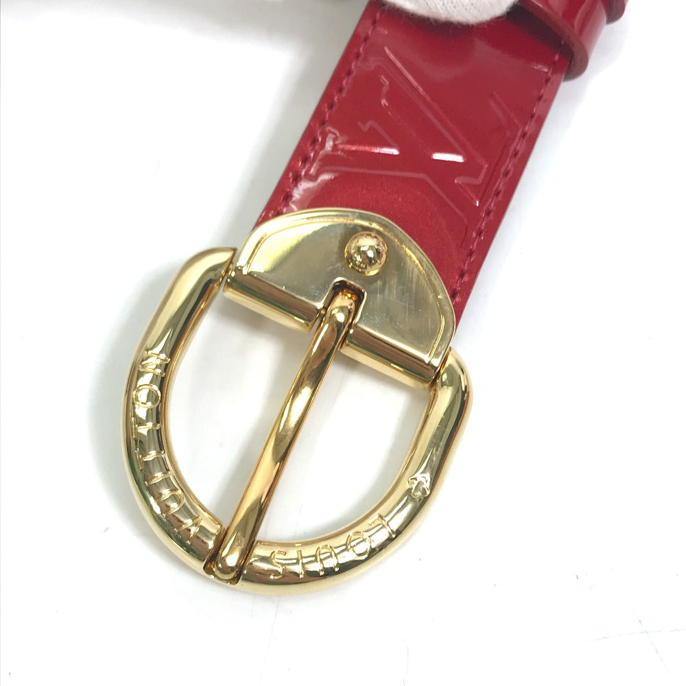 LOUIS VUITTON M6980U Monogram Vernis Santur Pants Belt, Women's Pomme d'Amour, Red