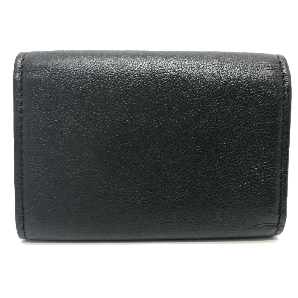 CHANEL Coco Mark 4-ring key case, leather, women's, black