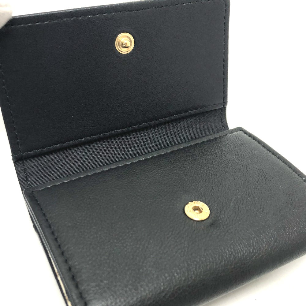 CHANEL Coco Mark 4-ring key case, leather, women's, black