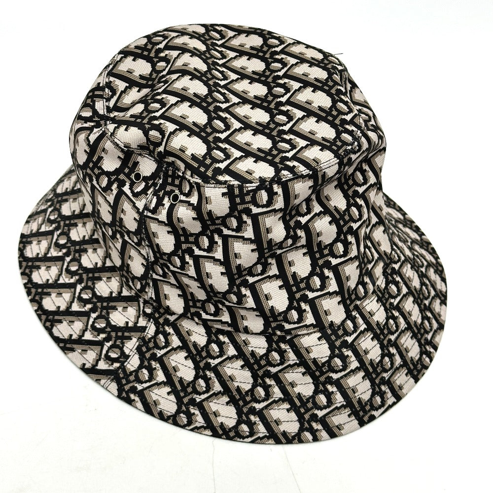 Dior Trotter Bucket Hat, Bob Hat, Nylon, Women's, Gray/Black
