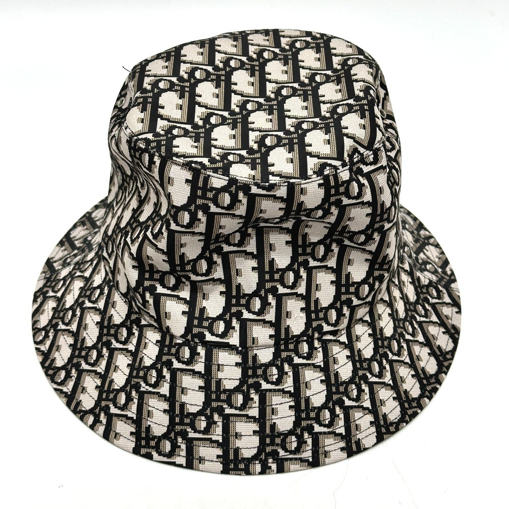 Dior Trotter Bucket Hat, Bob Hat, Nylon, Women's, Gray/Black