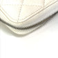 CHANEL A50097 Matelasse CC Coco Mark Round Zip Quilted Wallet Long Wallet Caviar Leather Women's White