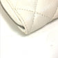 CHANEL A50097 Matelasse CC Coco Mark Round Zip Quilted Wallet Long Wallet Caviar Leather Women's White