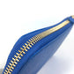 Salvatore Ferragamo 22-C124 Vara Ribbon L-shaped Zipper Long Wallet, Leather, Women's, Blue