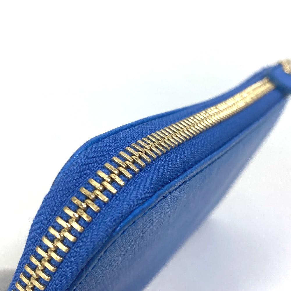 Salvatore Ferragamo 22-C124 Vara Ribbon L-shaped Zipper Long Wallet, Leather, Women's, Blue