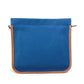 HERMES Embroidered Logo Camaiu Pouch, Makeup Pouch, Bag-in-Bag, Clutch Bag, Canvas/Leather, Men's, Navy