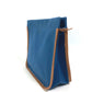 HERMES Embroidered Logo Camaiu Pouch, Makeup Pouch, Bag-in-Bag, Clutch Bag, Canvas/Leather, Men's, Navy