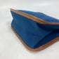 HERMES Embroidered Logo Camaiu Pouch, Makeup Pouch, Bag-in-Bag, Clutch Bag, Canvas/Leather, Men's, Navy