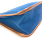 HERMES Embroidered Logo Camaiu Pouch, Makeup Pouch, Bag-in-Bag, Clutch Bag, Canvas/Leather, Men's, Navy