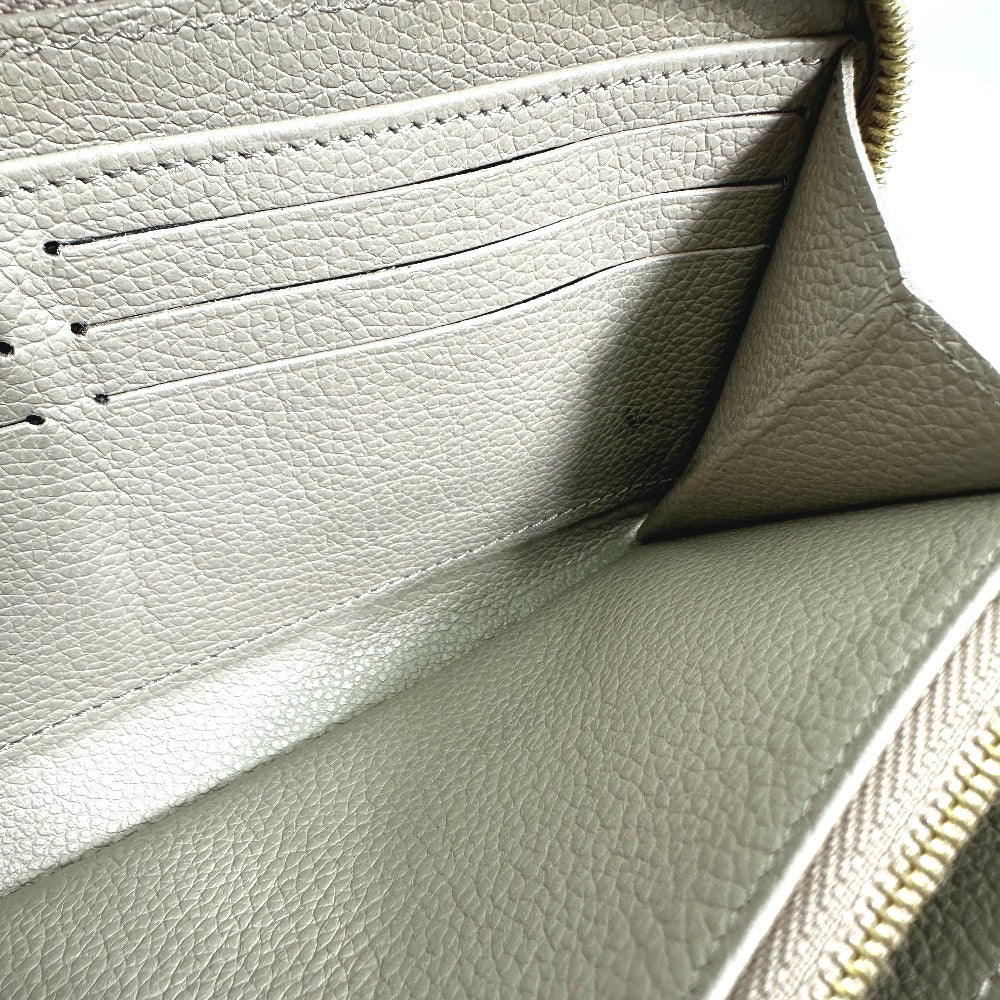 LOUIS VUITTON M69794 Monogram Empreinte Two-Tone Zippy Wallet, Round Zipper Long Wallet, Monogram Empreinte Leather, Women's, Tourterelle, Creme Beige