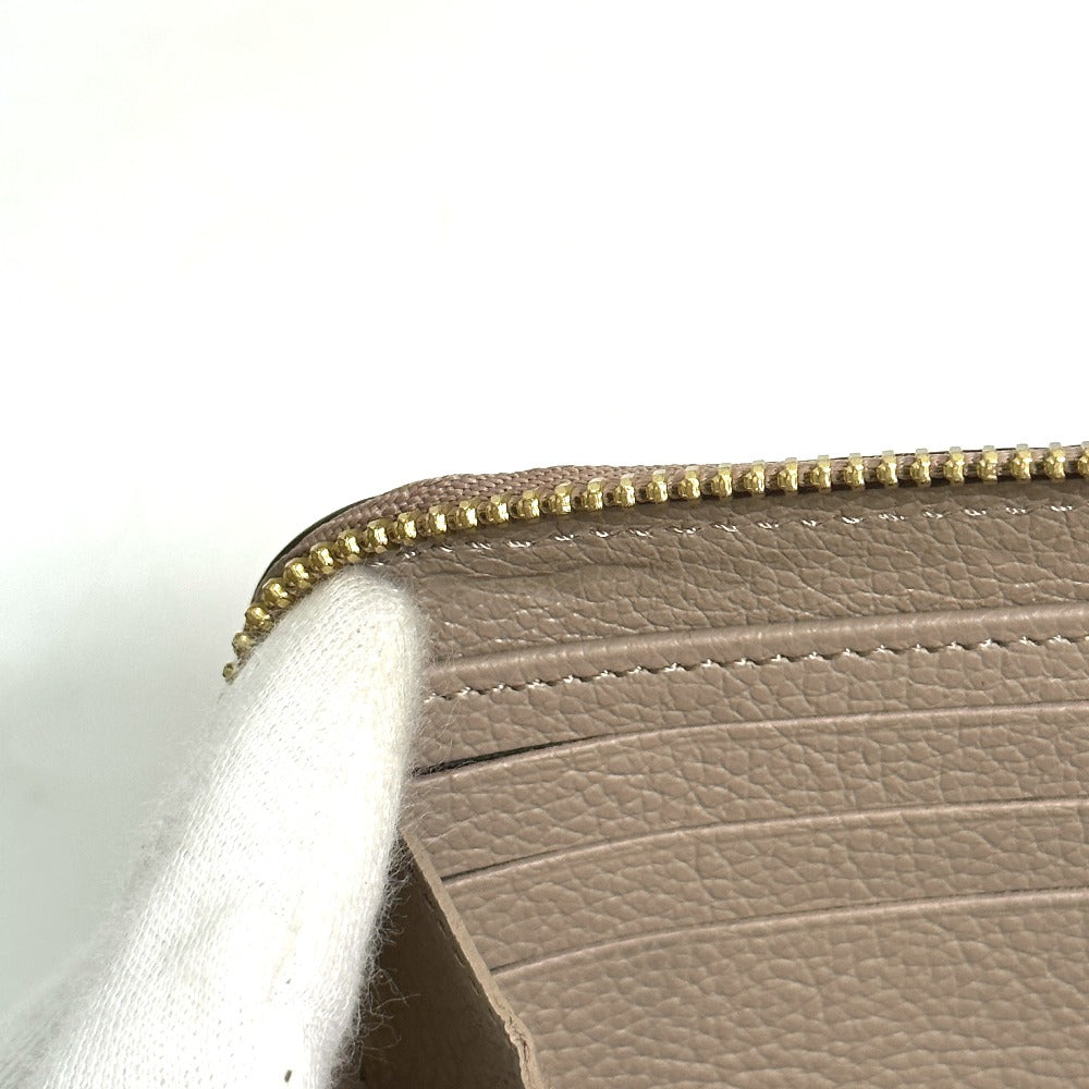 LOUIS VUITTON M69794 Monogram Empreinte Two-Tone Zippy Wallet, Round Zipper Long Wallet, Monogram Empreinte Leather, Women's, Tourterelle, Creme Beige
