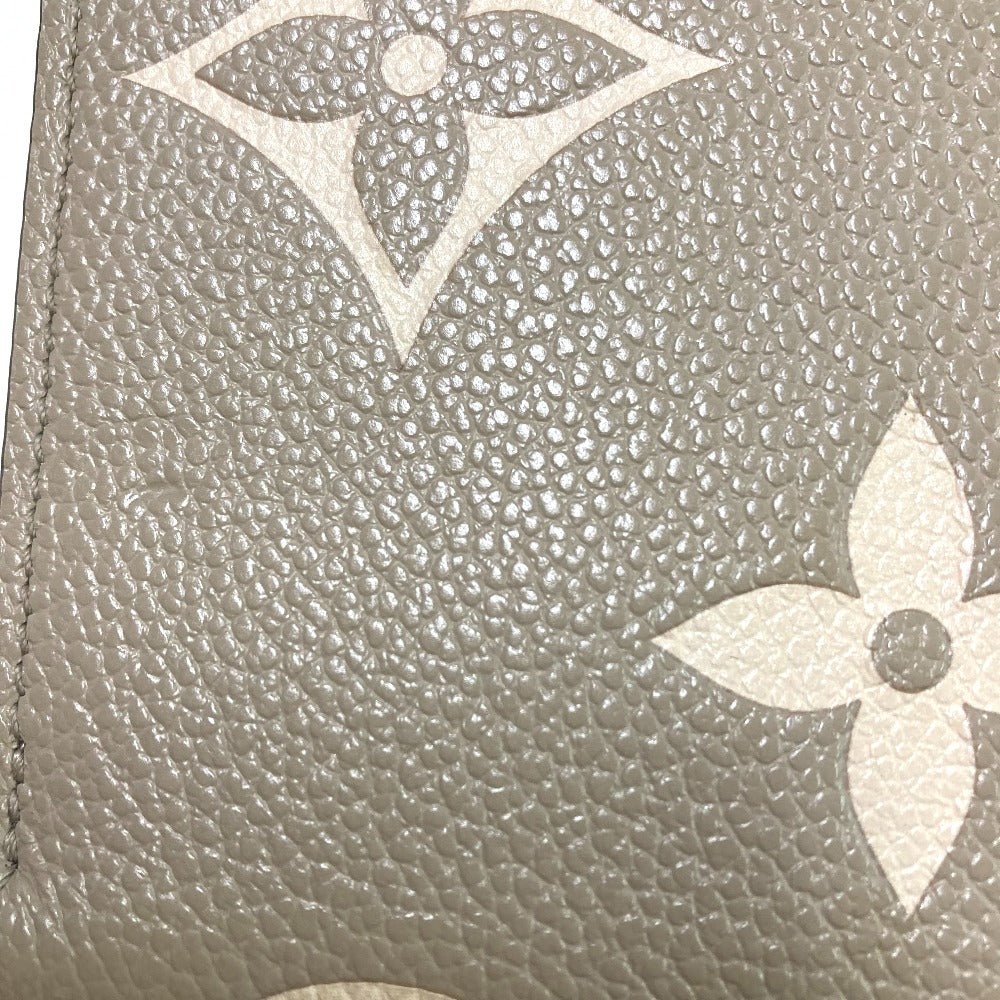 LOUIS VUITTON M69794 Monogram Empreinte Two-Tone Zippy Wallet, Round Zipper Long Wallet, Monogram Empreinte Leather, Women's, Tourterelle, Creme Beige