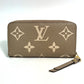 LOUIS VUITTON M69794 Monogram Empreinte Two-Tone Zippy Wallet, Round Zipper Long Wallet, Monogram Empreinte Leather, Women's, Tourterelle, Creme Beige