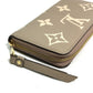 LOUIS VUITTON M69794 Monogram Empreinte Two-Tone Zippy Wallet, Round Zipper Long Wallet, Monogram Empreinte Leather, Women's, Tourterelle, Creme Beige