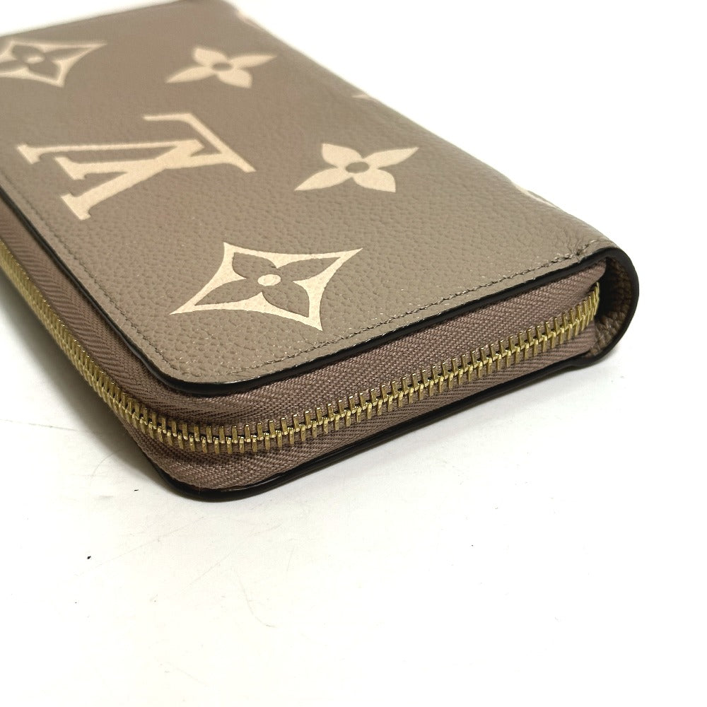 LOUIS VUITTON M69794 Monogram Empreinte Two-Tone Zippy Wallet, Round Zipper Long Wallet, Monogram Empreinte Leather, Women's, Tourterelle, Creme Beige