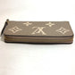 LOUIS VUITTON M69794 Monogram Empreinte Two-Tone Zippy Wallet, Round Zipper Long Wallet, Monogram Empreinte Leather, Women's, Tourterelle, Creme Beige