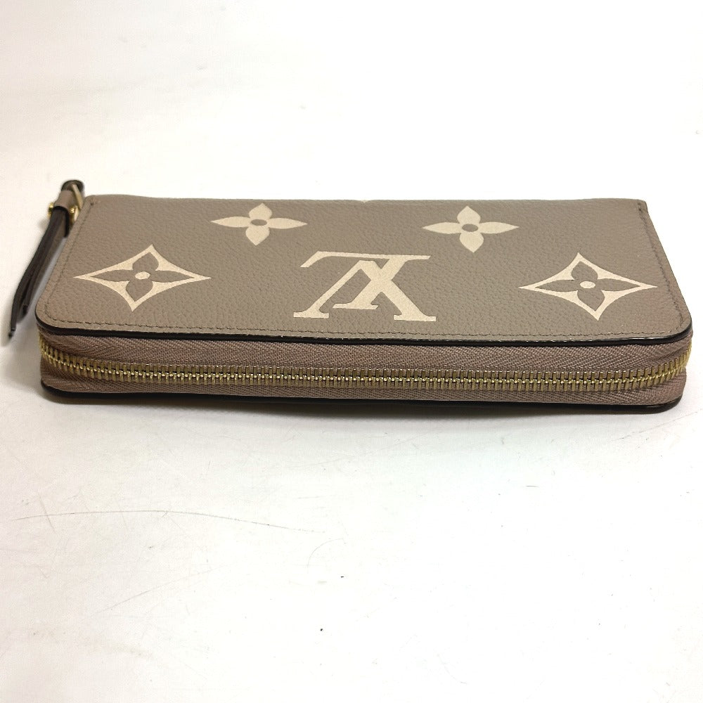 LOUIS VUITTON M69794 Monogram Empreinte Two-Tone Zippy Wallet, Round Zipper Long Wallet, Monogram Empreinte Leather, Women's, Tourterelle, Creme Beige