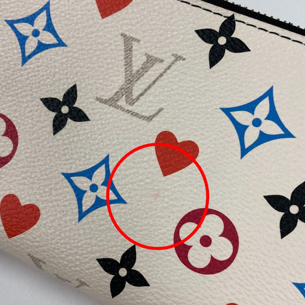 LOUIS VUITTON M57491 Heart Monogram Multicolor Zippy Wallet Game On Long Wallet Monogram Multicolor Canvas Women's White