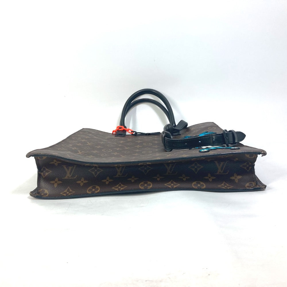LOUIS VUITTON M45667 Monogram LV Friends Sac Plat 2-Way Shoulder Bag/Crossbody Tote Bag in Monogram Canvas, Brown